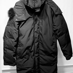 Mens Theory Black Winter Coat XL